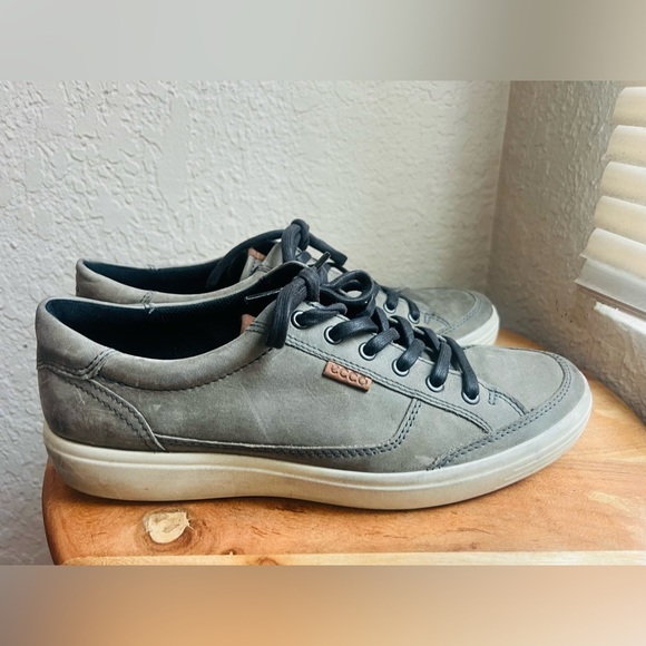 ECCO Men's Soft Lace 7 Long Sneakers wild Pigeon color - Picture 7 of 11